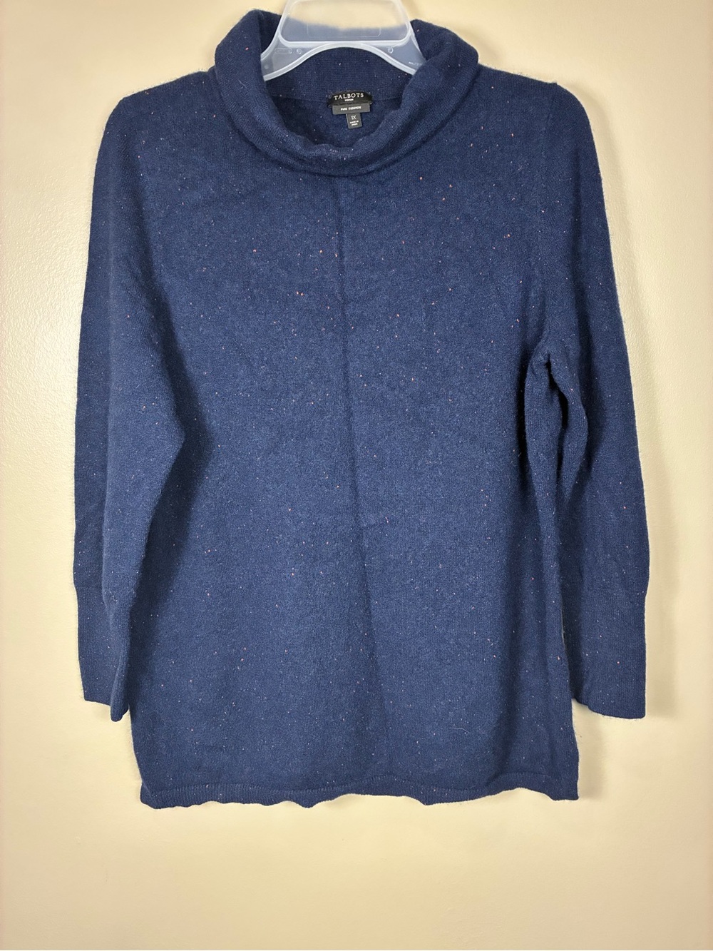 Talbots 100% Pure Cashmere Sabrina Speckled Tunic Sweater - Picture 1 of 8